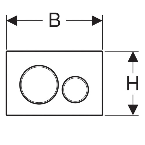 Кнопка смыва Geberit Sigma 20, двойной смыв, черный