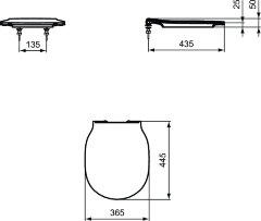 Крышка-сиденье для унитаза Ideal Standard CONNECT AIR микролифт, тонкое, быстросъемное, белое (E0366