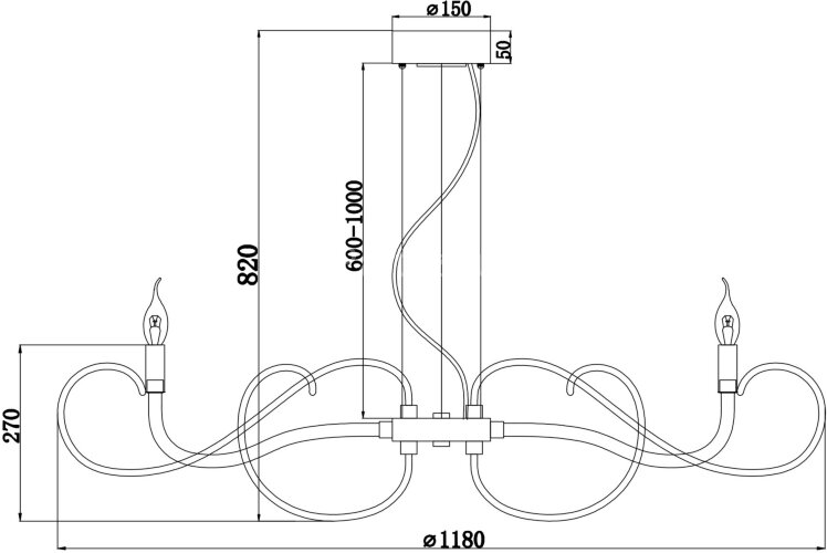 Подвесная люстра Maytoni MOD051PL-09TR