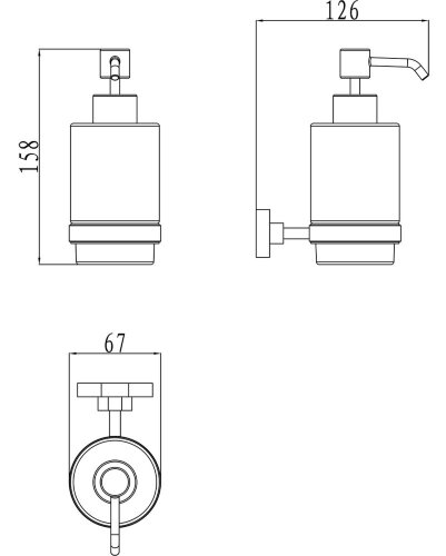 Дозатор для жидкого мыла Ravak Chrome стекло, хром (X07P223)