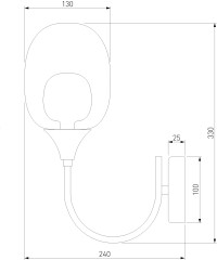 Бра Eurosvet 70218/1 латунь