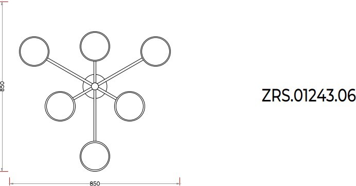Потолочная люстра Zortes ZRS.01243.06