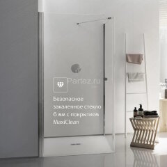 Душевая дверь Roca CAPITAL распашная 90х195, цвет профиля хром, толщина полотна 6мм универсальная