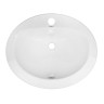 Раковина накладная Azario 510x425x180 овальная, встраиваемая сверху, белый глянец (AZ-6001