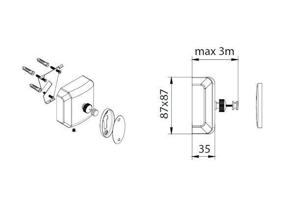Сушилка для белья Fixsen Hotel 3 м., хром (FX-31025)