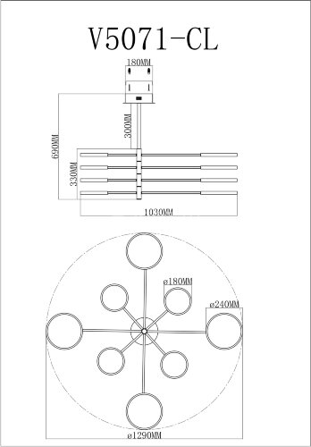 Потолочная люстра Moderli V5071-CL