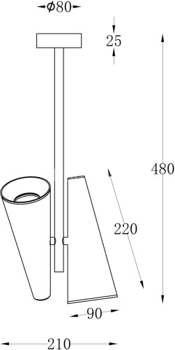 Потолочная люстра Maytoni MOD095CL-02BS