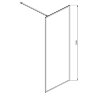 Душевая перегородка Azario RICHMOND Walk-in 1000х2000 прозрачное стекло, цвет профиля серебро (AZ-NAG 6310 1000)