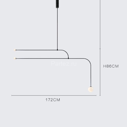 Потолочная люстра ImperiumLoft LINES-05