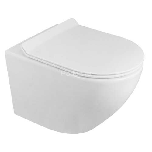 Унитаз подвесной Azario Grado 490х370х360 безободковый с быстросъемным сиденьем микролифт (AZ-0046 -