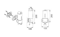 Дозатор жидкого мыла Fixsen Hotel врезной, настенный, хром (FX-31012A)