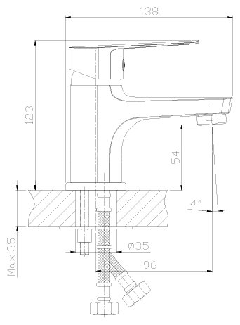 Смеситель Rossinka S35-11 для раковины