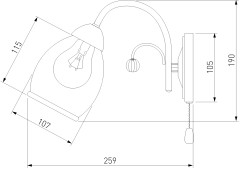Бра Eurosvet 30026/1 золото