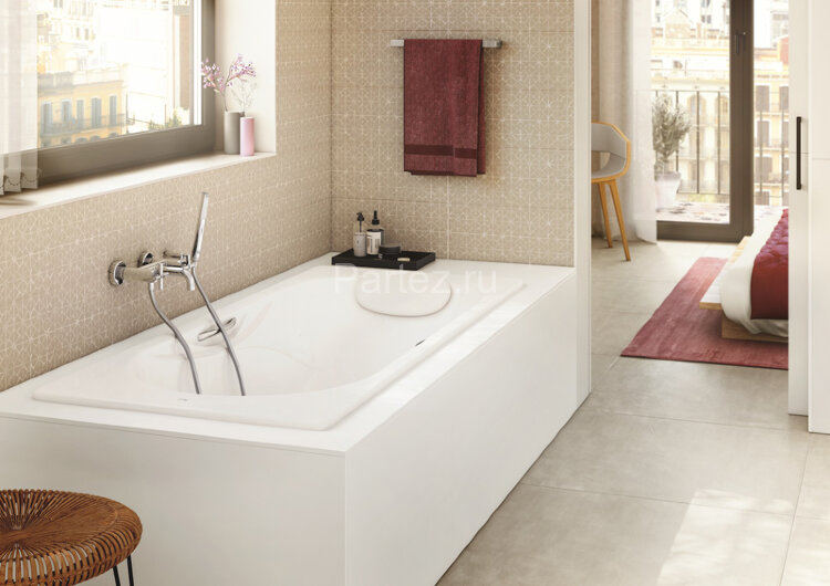 Ванна чугунная Roca MALIBU 160х70, противоскользящее покрытие, без ручек