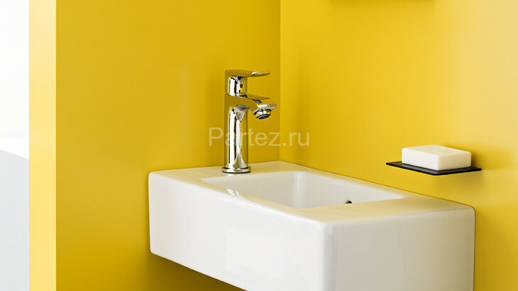 31088000 Metris Смеситель для маленькой раковины 100, однорычажный