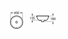 Раковина Roca FORO 400х180 мм., белая (7.3278.7.200.0)