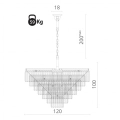 Подвесная люстра Divinare 3001/01 LM-25