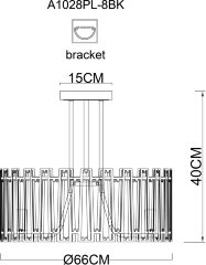 Потолочная люстра Arte Lamp A1028PL-8BK