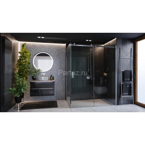 Душевая дверь Roca AREA раздвижная 120х200, толщина полотна 8мм правая, цвет профиля хром