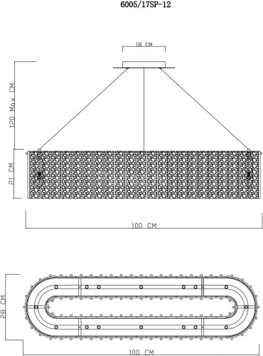 Подвесная люстра Divinare 6005/17 SP-12