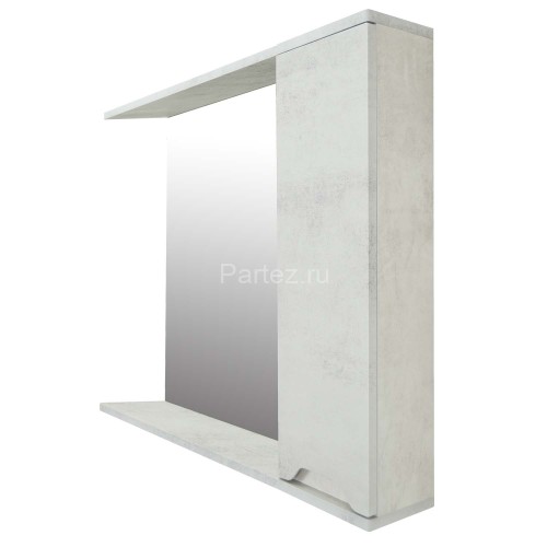 Зеркало-шкаф Loranto Florena 80 800х135х600 правый, светлый бетон (CS00086987)