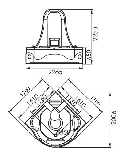 Акриловая ванна Gemy G9070 O