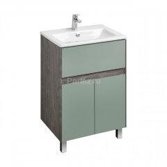 Тумба под раковину Aquaton Форест 60 см универсальный монтаж, дуб рошелье/сумеречный голубой (1A2782