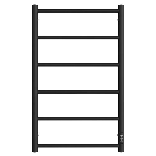 Полотенцесушитель электрический ДВИН J neo 80/50 1"-1/2" К диммер Чёрный матовый (4657763750640)