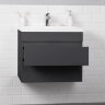 Комплект тумба Итана Alexa 60 (600х450х560) подвесная, с раковиной Clarissa 60, графит (CS00093214)