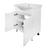 Комплект тумба Палермо 55Н 560х445х840 напольная, с раковиной Basic 55, белый (CS00092519)