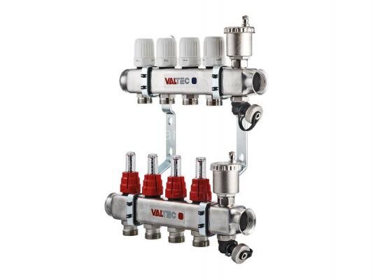 Коллекторная группа НЕРЖ. с расходомерами в сборе 1"х2х3/4"EK VALTEC