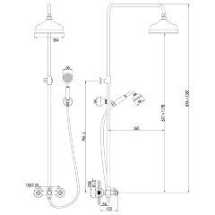 Смеситель Lemark Vintage LM2860B для душа