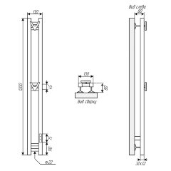 Полотенцесушитель электрический ДВИН X plaza neo 140/10 К диммер квадрат Чёрный матовый (46577638473