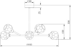 Потолочная люстра Freya FR5114PL-06BZ