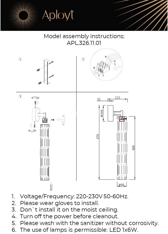 Бра Aployt APL.326.11.01