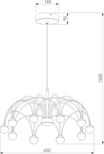 Подвесная люстра Eurosvet 90030/10 LED золото