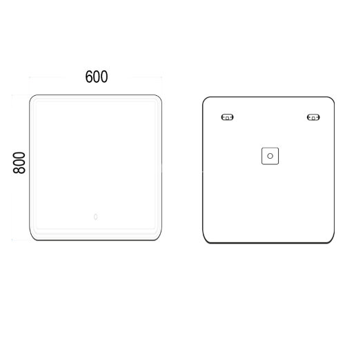 Зеркало-шкаф AZARIO Adriana 1Л 600х800 c подсветкой и диммером (CS00066642)
