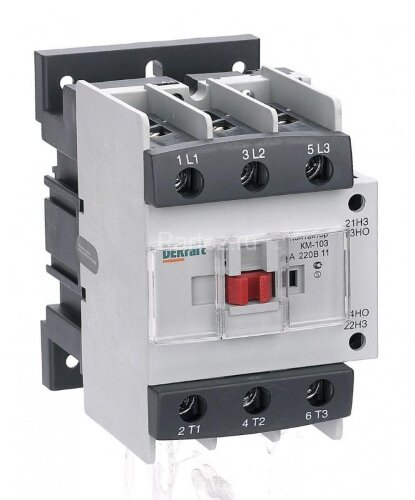 Контактор КМ-103 95А 220В AC3 1НО+1НЗ DEKraft 22148DEK