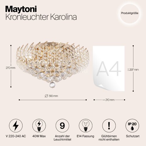 Потолочная люстра Maytoni DIA120-09-G