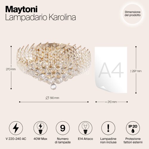 Потолочная люстра Maytoni DIA120-09-G