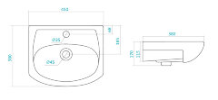 Раковина Santek "Азов-45", белая (1.WH11.2.449)