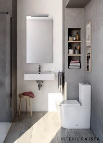 Х_INSPIRA ROUND Низ к унитазу напольный, двойной выпуск, круглый, 600 мм (снято с производства)