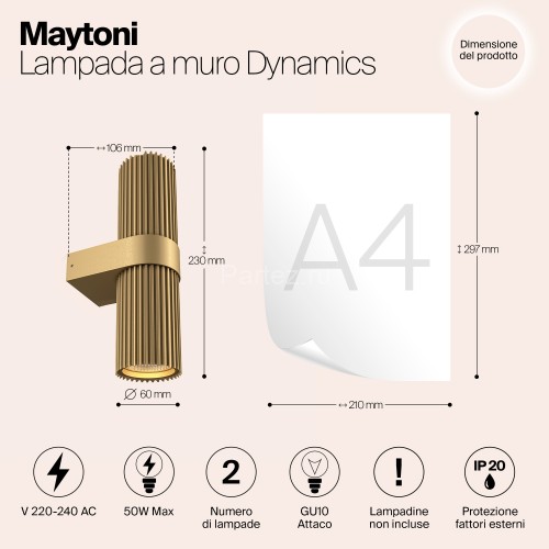 Настенный светильник Maytoni MOD326WL-02MG