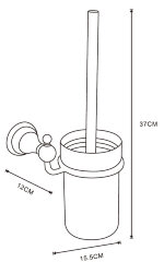 Ёрш Azario ELVIA подвесной с керамической колбой, бронза (AZ-91113Q)