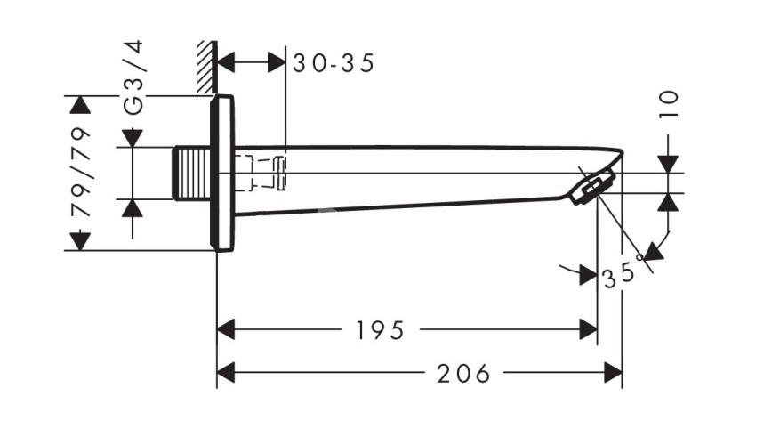71410000 Logis излив на ванну