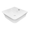 Раковина накладная Azario 410х410х125 квадратная, белый глянец (AZ-2257)